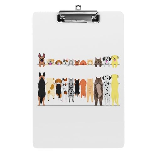 クリップボード A4 縦型 かわいい 犬柄 猫柄 ファイルボード 壁掛け 画板 書きやすい お会計ボード て持ち運びやす 文書整理 文房具 会議パッド 事務用品 メモ 学校 家庭用バインダー