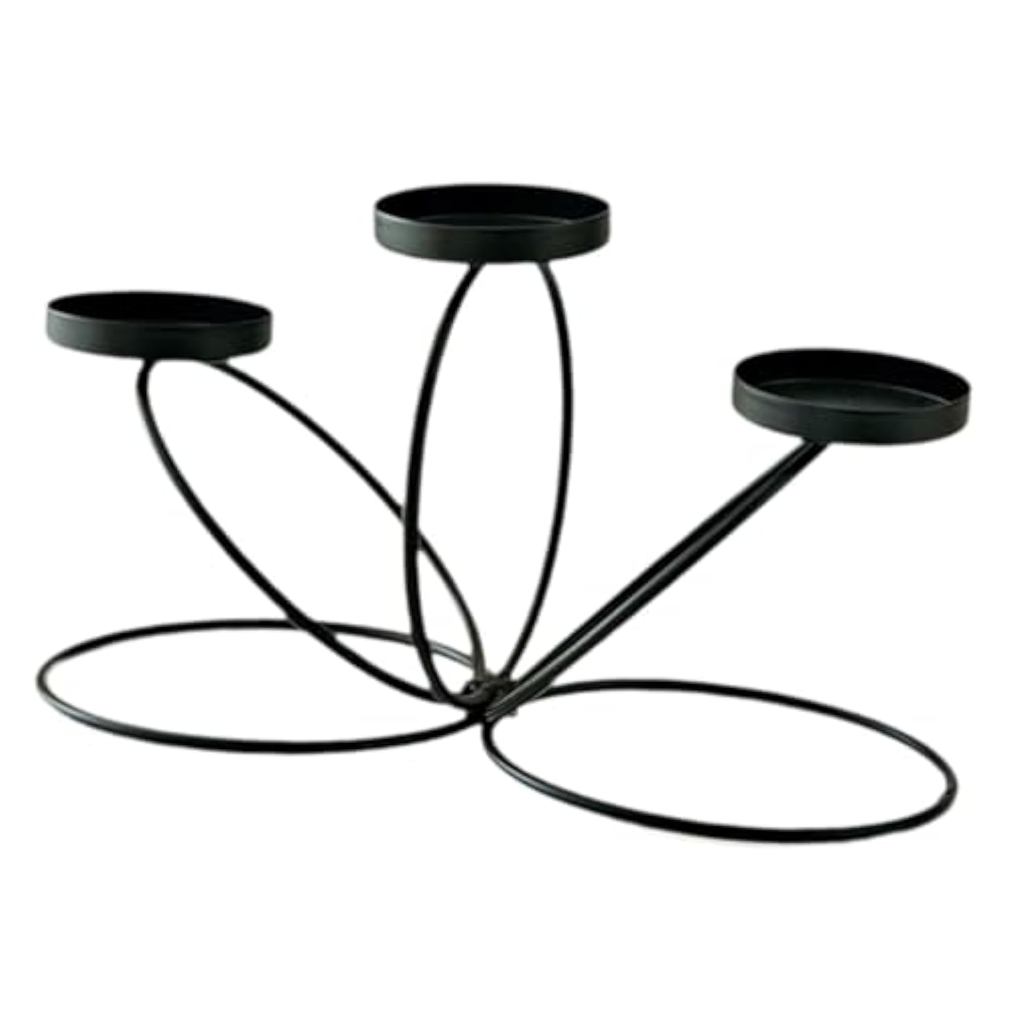 Elegant Iron Art Tealight Holder, Black