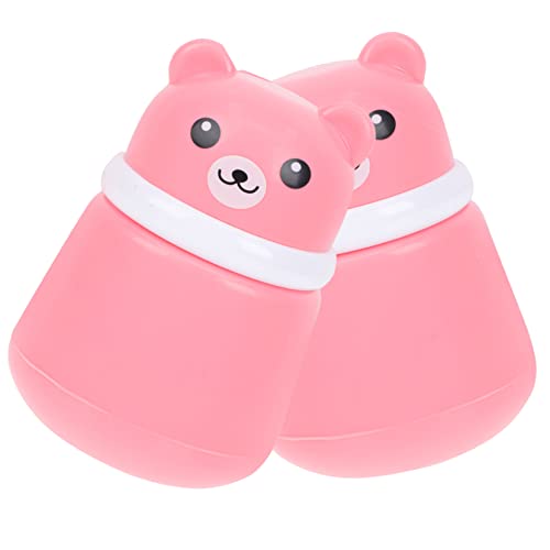 NULYLU Travel Makeup Powder Dispenser 2pcs Baby Talcum Powder Puff and Container Pink for Boys and Girls