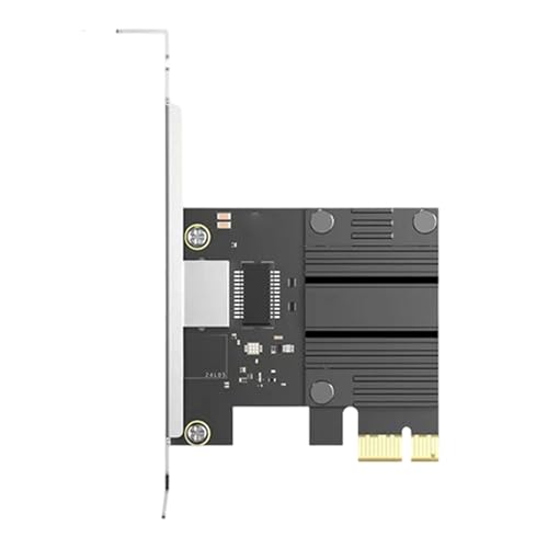 Tarjeta de red Gigabit PCIe de velocidad rápida 5000Mbps para juegos rápidos, streaming 4K y transferencias de archivos grandes RJ45 Ethernet miniatura 5