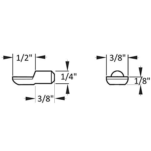 Desunia 1/4Inches Spoon Style Cabinet Shelf Support Pegs - Black - 25 Pack #TOP2