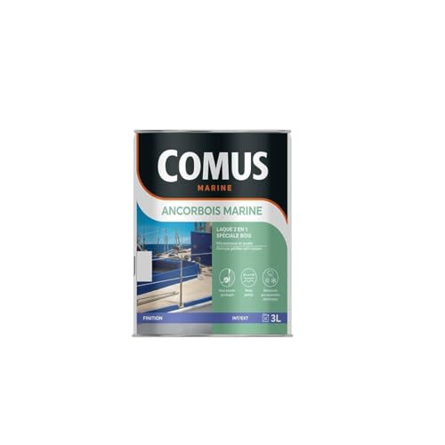 ANCORBOIS MARINE BLEU LUZIEN 3L Laque microporeuse pour la protection et la décoration des bois et dérivé