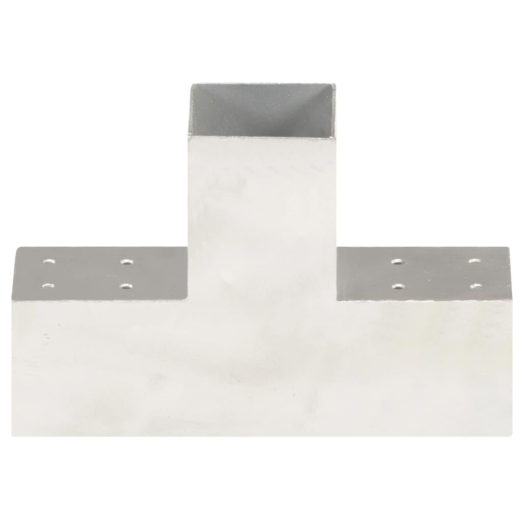 vidaXL Connettore per Pali a Forma di T in Metallo 81x81 mm