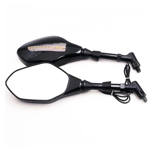 Espejos de motocicleta para Benelli TNT 125 que eliminan puntos ciegos con luz giro 3