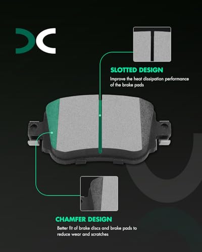 Image of SCITOO D1779-9008 Disc Brake Pads Sets Rear Ceramic Brake Pads w /Hardware
