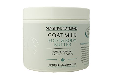 SENSITIVE NATURALS GOAT MILK FOOT and BODY BUTTER, 4 Fl Oz | For Sensitive Skin Lotion. PROTECTS THE SKIN’S MOISTURE BARRIER INTENSE HYDRATION FOR CRACKED SKIN | LUXURY in a JAR!
