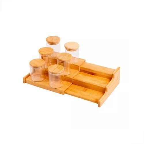 Mimo Style Organizador de Temperos de 03 Níveis Ecokitchen 38cm, Feito Inteiramente de Bambu. Nosso