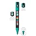 uni POSCA PC-5M Water-Based Paint Markers, Reversible Medium Tip (1.8-2.5mm), Emerald Green