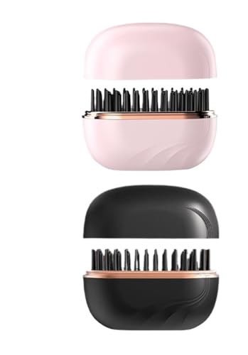 Plancha de Pelo Portátil para el Hogar, Ideal para Cabello Frizado y con Volumen, Estilo Mini, Color Rosa miniatura 2