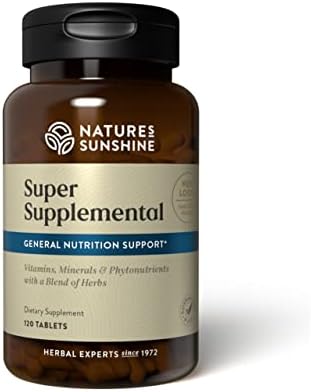 Nature's Sunshine Super Supplemental, 120 Tablets | Multivitamin for Men and Women Provides Vitamins, Minerals, Amino Acids, Herbs, Fruit Powders, Veggie Powders, and Carotenoids (Pack of 1)