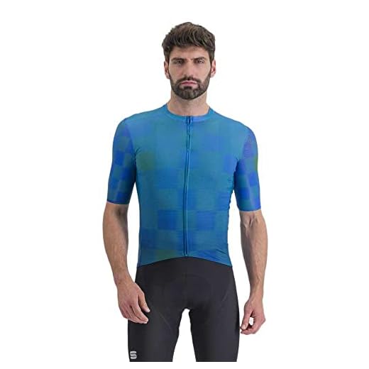 Sportful Rocket Jersey T-Shirt, Berry Blue Blue Radiance, L para Hombre