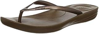 FitFlop Women's IQUSHION FLIP Flop-Solid, Bronze, 9 M US