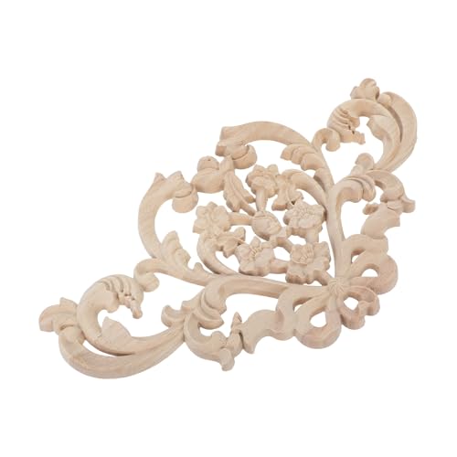 Apliques de madera tallada HOMOBABE con diseño rosa vintage para decorar paredes y puertas de hogar