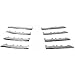 DAT AUTO PARTS Front Trim Molding Grille Insert Kit 8 Piece Set Assembly Replacement for 2005 2006 2007 2008 2009 2010 Volkswagen Jetta Type 5 Silver Chrome Smooth Plastic VW1211100 1KM898653