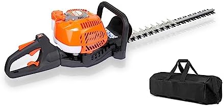 PROYAMA 24-Inch 26cc 2 Cycle Gas Powered Dual Sided Hedge Trimmer with Rotating Handle 2-Year Warranty Less Weight Less Fatigue Suitable for Gardener Professional Landscaper Home User