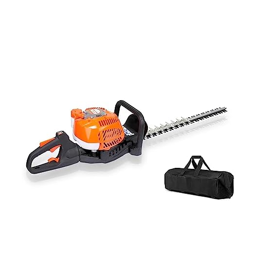 PROYAMA 24-Inch 26cc 2 Cycle Gas Powered Dual Sided Hedge Trimmer with Rotating Handle 2-Year Warranty Less Weight Less Fatigue Suitable for Gardener Professional Landscaper Home User