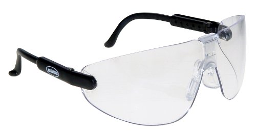 3M Lexa Fighter Protective Eyewear, 15152-00000-100 Clear Anti-Fog Lens, Black Temple, Med (Pack of 100) - 3M