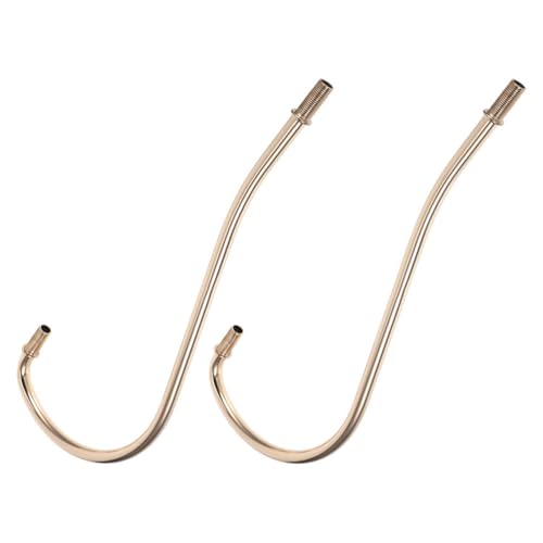 STOBOK Curved Lamp Rod Replacement 2Pcs Threaded Lamp Stem for Table and Floor Repair Lighting Fixture Parts 11.41X4.13X0.47In Diy Accessories