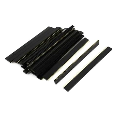ShillehTek 20pcs (1x40pin) Female Header (2.54mm) Header Pins for PCB, Breadboards, Raspberry Pi, Ardiuno, Arduino Shield, ESP32 and DIY Projects Cover