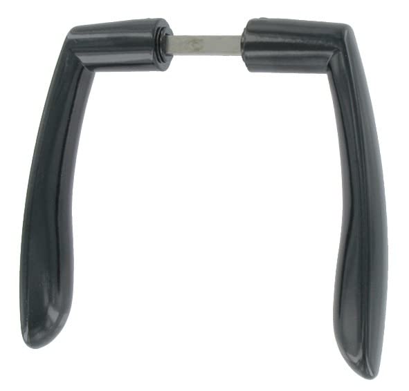 Béquille double alu noir carré 7mm pour porte épaisseur 90mm axe 120mm - TIRARD - JE392016
