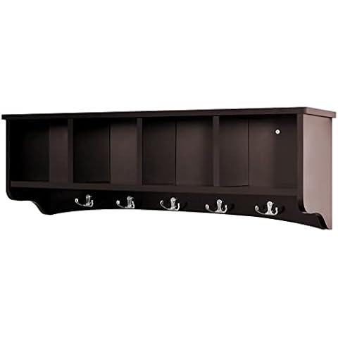 COSTWAY Wall-Mounted Coat Rack with Hooks Cover