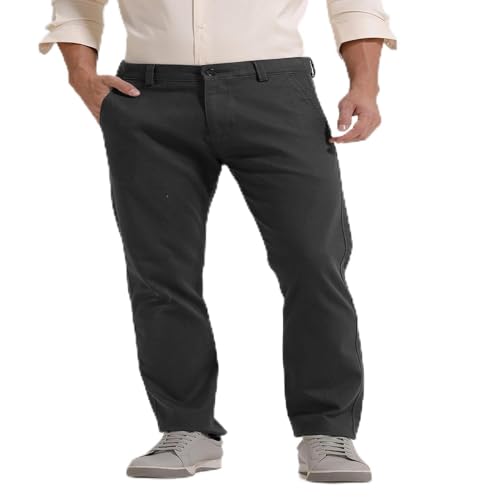 Image of BASICS Premium Cotton Stretch Formal Trousers for Men | Office Pants