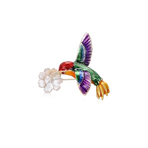 Image of Enamel Bird Brooch for Women Rhinestones Owl /Hummingbird /Eagle /Toucan Lapel Pin Cute Bird Brooches Jewelry Gifts for Mom Wife