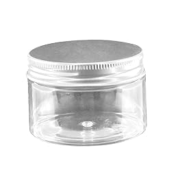 minkissy Transparent Cream Jars with Aluminum Lid Cosmetic Containers for Lotions Ointments and Food Storage Travel-friendly Easy to Clean Durable Design