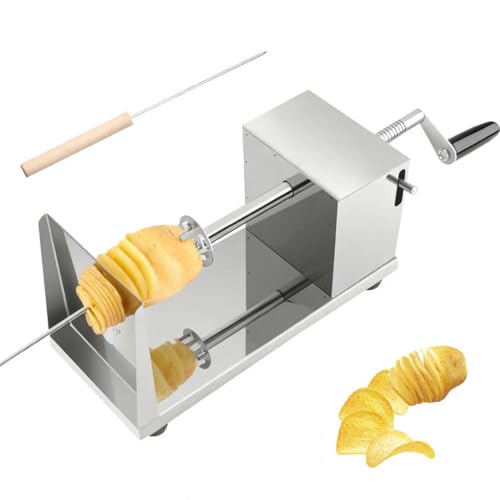 Zencantorous Coupe en Spirale, Coupe-Pommes de Terre en Spirale Inoxydable, Pomme de Terre Tornade, Coupe-légumes en Spirale, Coupe Frites Manuel, pour Pommes...