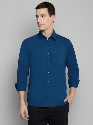 Image of Allen Cooper Solid Shirts for Men - 100% Cotton Comfort Fit Casual and Formal Shirt - Breathable, Soft, Classic Style (Multiple Colors)