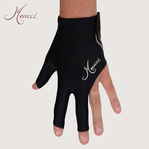 Meucci Elite Stroke Billiards Glove - Pool Glove with Anti-Slip Padding for Secure Grip and Smooth Stroke (Black, XX-Large, Right Bridge) by Meucci - Used condition - Image 4