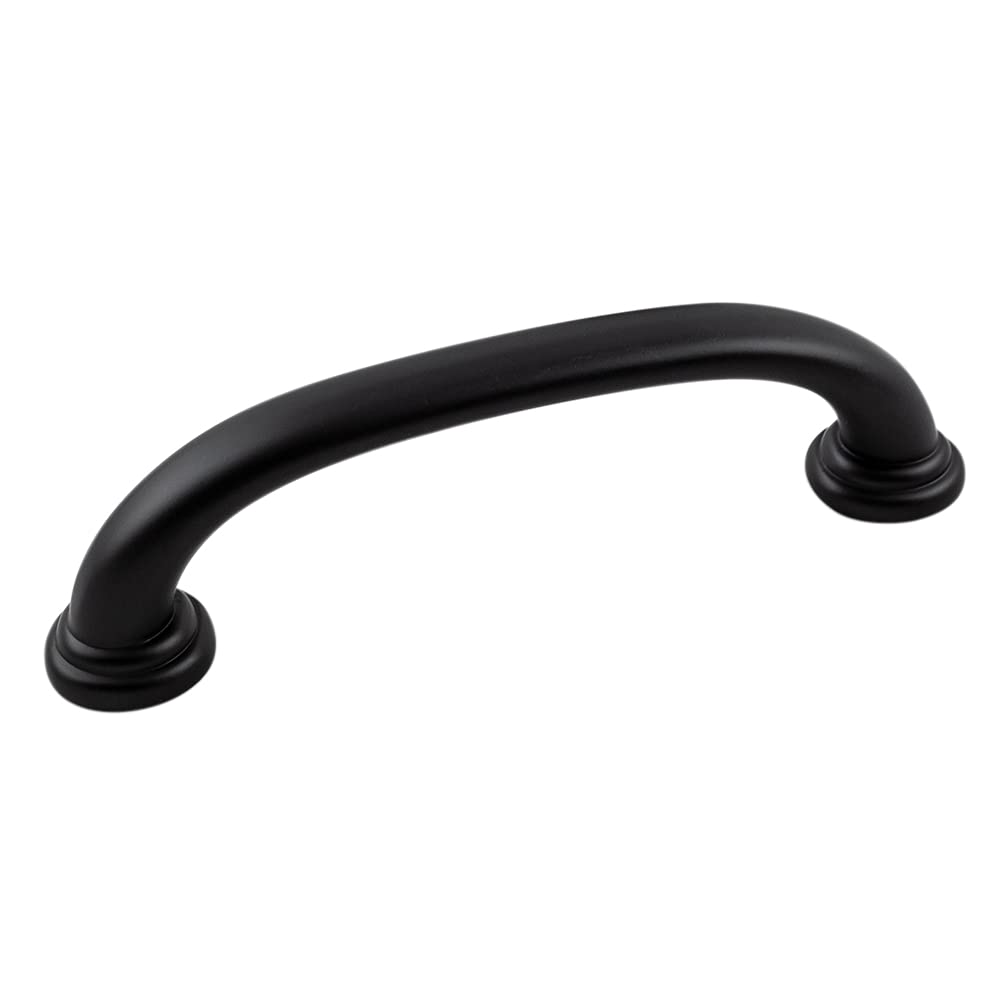 Hickory Hardware10 Pack Solid Core Kitchen Cabinet Pulls, Luxury Cabinet Handles, Hardware for Doors & Dresser Drawers, 3-3/4 Inch (96mm) Hole Center, Matte Black, Zephyr Collection