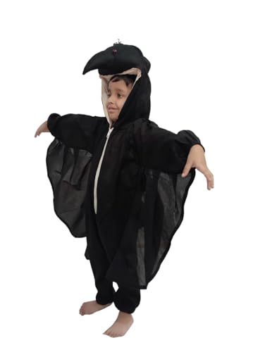 Image of BookMyCostume Crow Bird Kids Fancy Dress Costume 5-6 years