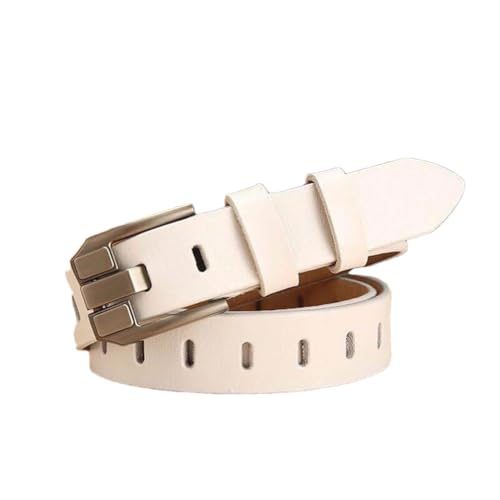 Women Fashion Pin Buckle Real Leather Solid Belt For Vintage Versatile Simple Accessories