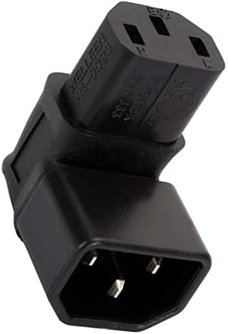 IEC Male C14 to C13 Right Angled 90 Degree IEC C13 C14 Power Adapter PDU Plug