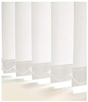 SOMERTON Plain White Made to Measure Vertical Blind Replacement Slats – 89mm (3.5) Wide – Free Weights & Chain – Vertical Blind Louvres UK