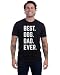 Best Dog Dad Ever - Funny Dad Gift Father's Day Present Regalos for Grandpa Papa Men's T-Shirt-(Black,L)