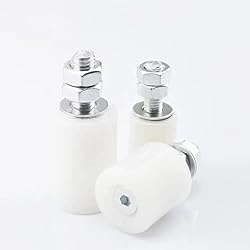 2 ruedas de nailon, ruedas con rodamientos, ruedas giratorias, ruedas de nailon pesado, polea para puerta corredera, rueda de guía de nailon, ruedas de riel de suelo, 40 x 60 mm.