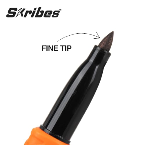 KLEIN TOOLS 80190 Skribes Fine Tip Permanent Markers, Professional-Grade Ink, Multi-Surface Jobsite Marker for Wet, Dry and Oily Surfaces, Black, 36-Pack by KLEIN TOOLS - Image 2