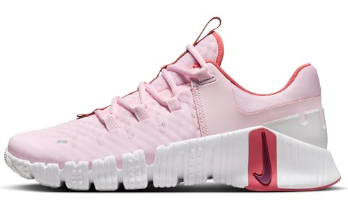 NIKE Free Metcon 5 Zapatillas de Training-Mujer, Shoes, Pink Foam/Dark Team Red-Adobe, 39 EU