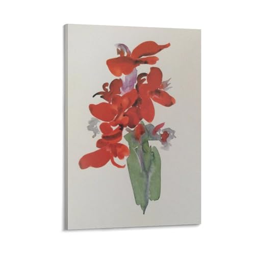Toile Georgia O'Keeffe Red Canna grand format 60 x 90 cm avec impression de haute qualité