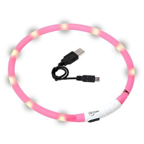 Karlie Visio Light LED Schlauchhalsband L: 20 - 70 cm pink