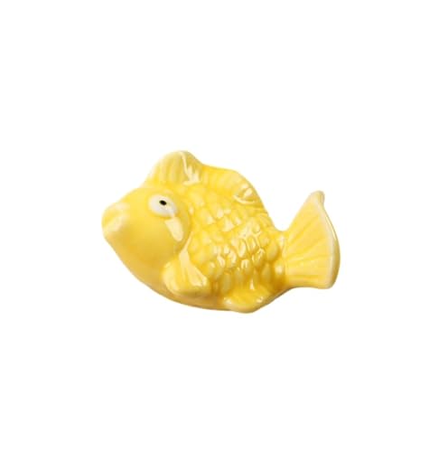 MRKU Chopstick Rest Chopsticks Holders Restaurant Cute Rack and Spoon for Kitchen,6 Pieces of Cartoon Carp Ceramic Home Tableware Pillows Racks