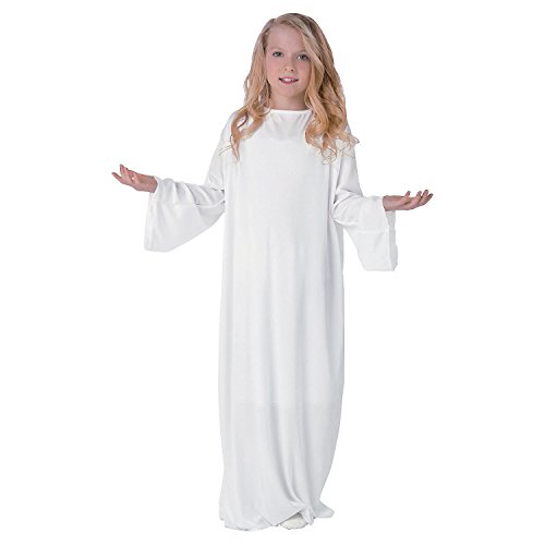 Fun Express Angel Costume for Girls Size 10-14 - Premium White Angel Dress for Kids Christmas Nativity Pageants | Biblical Character Costume for Church Plays, School Performances & Holiday Events