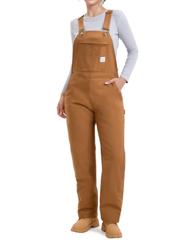 HISEA Insulated Bib Overalls for Women Ladies Winter Duck Canvas Workwear