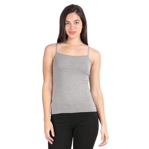 Image of Lavos Women's 2 Way Camisole V-Neck, Round Spaghetti Slip| Bamboo Cotton Anti Microbial 4-Way Stretchable