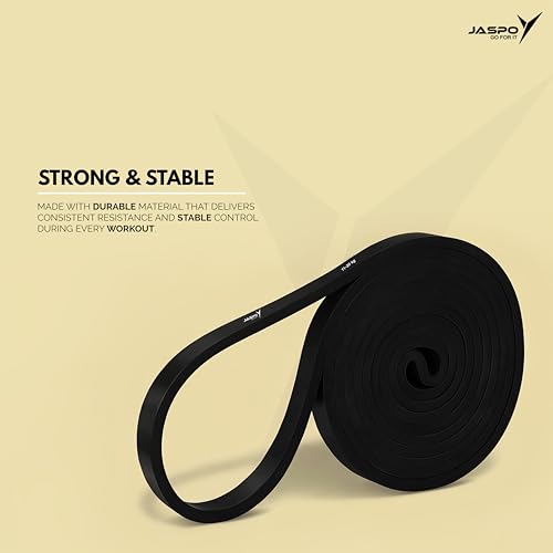Image of Jaspo Fit Stretch Latex Resistance Band for Workout | Durable Exercise & Stretching Bands for Home Gym | Strength Training, Flexibility & Mobility | Ideal for Men & Women - S (15-30 kgs)