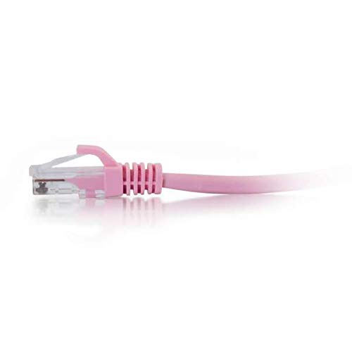 Image of C2G 00500 Cat5e Cable - Snagless Unshielded Ethernet Network Patch Cable, Pink (9 Feet, 2.74 Meters)
