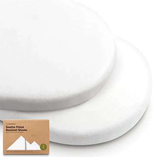 KeaBabies 2er-Pack Bio Spannbettlaken Babybett, 100% Baumwolle (Soft White) | Weich & Atmungsaktiv, Für Mädchen, Jungen, Kinderwagen, Stubenwagen & Wiegen, Matratzenbezug, Unisex