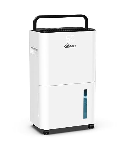BRITSOU 34 Pint Dehumidifier for Basement with Drain Hose &
